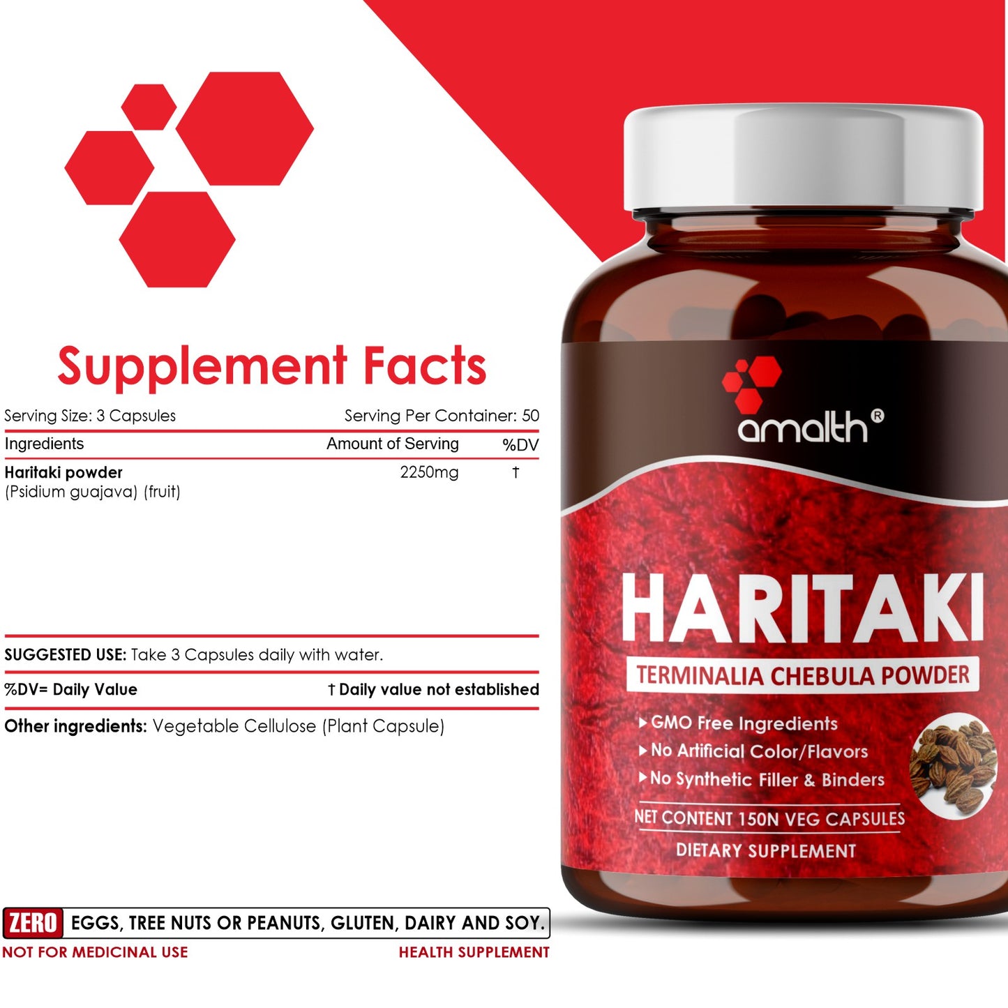 Haritaki Powder 150 Capsules