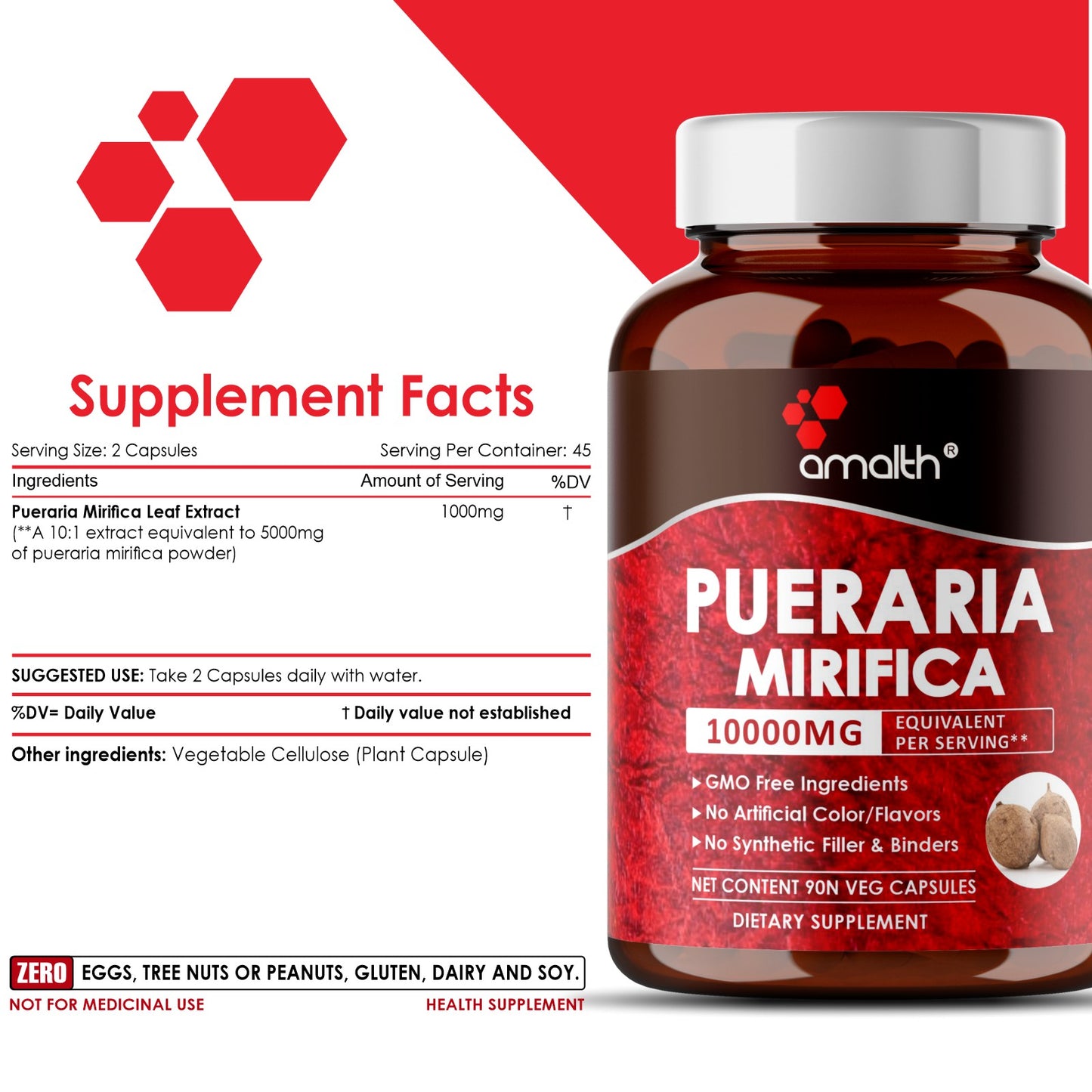 Pueraria Mirifica Extract Powder 90 Capsules