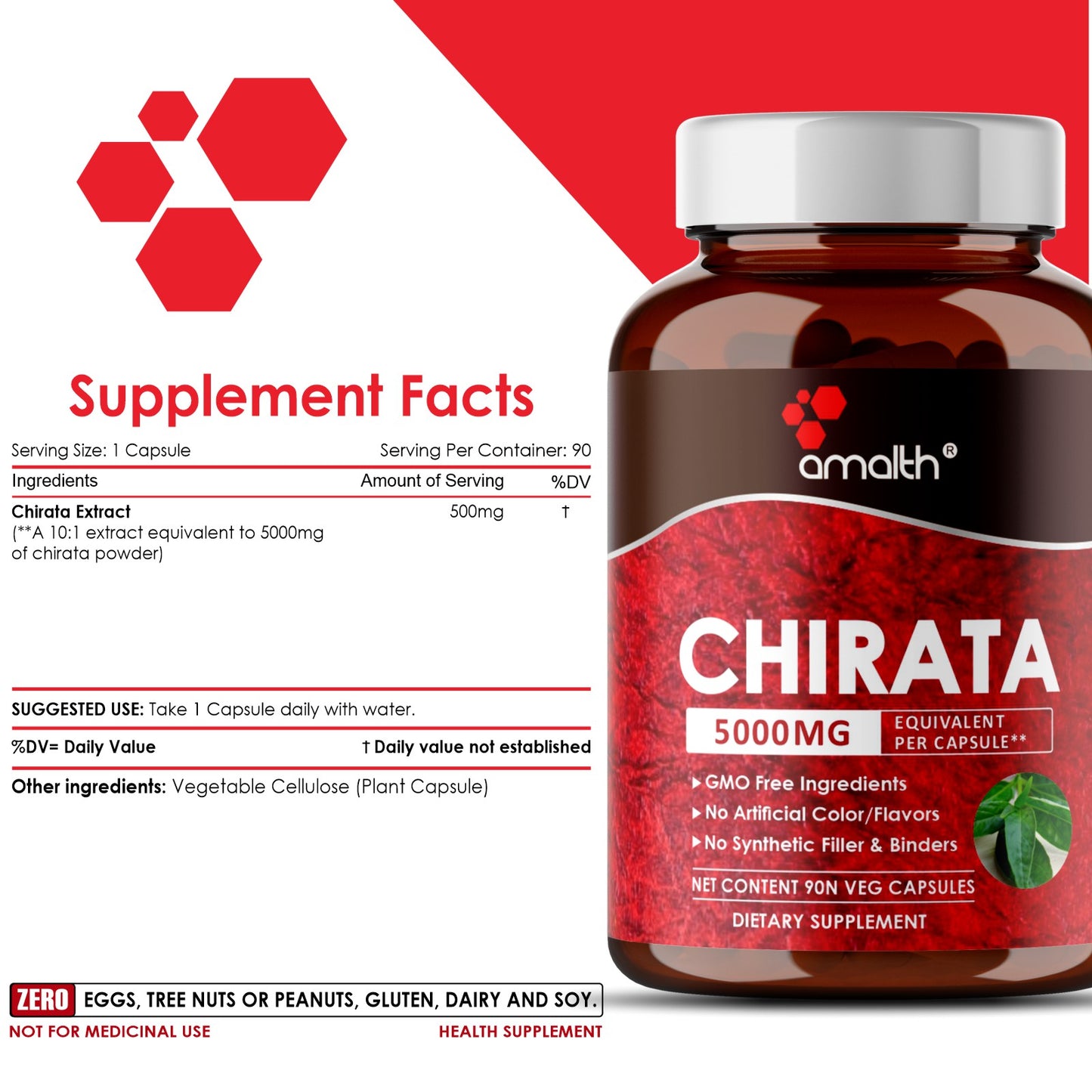Chirata Extract Powder 90 Capsules