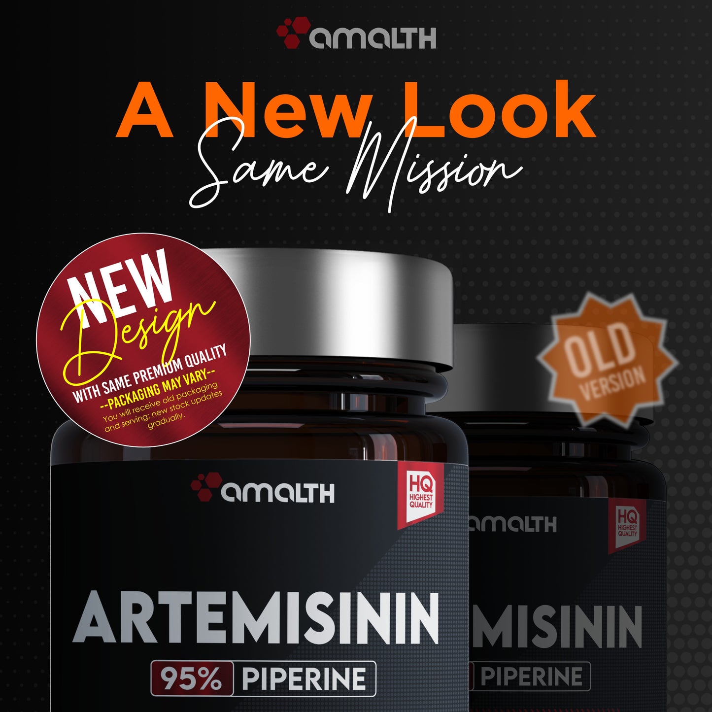 Artemisinin 95% + Piperine Extract 120 Capsules