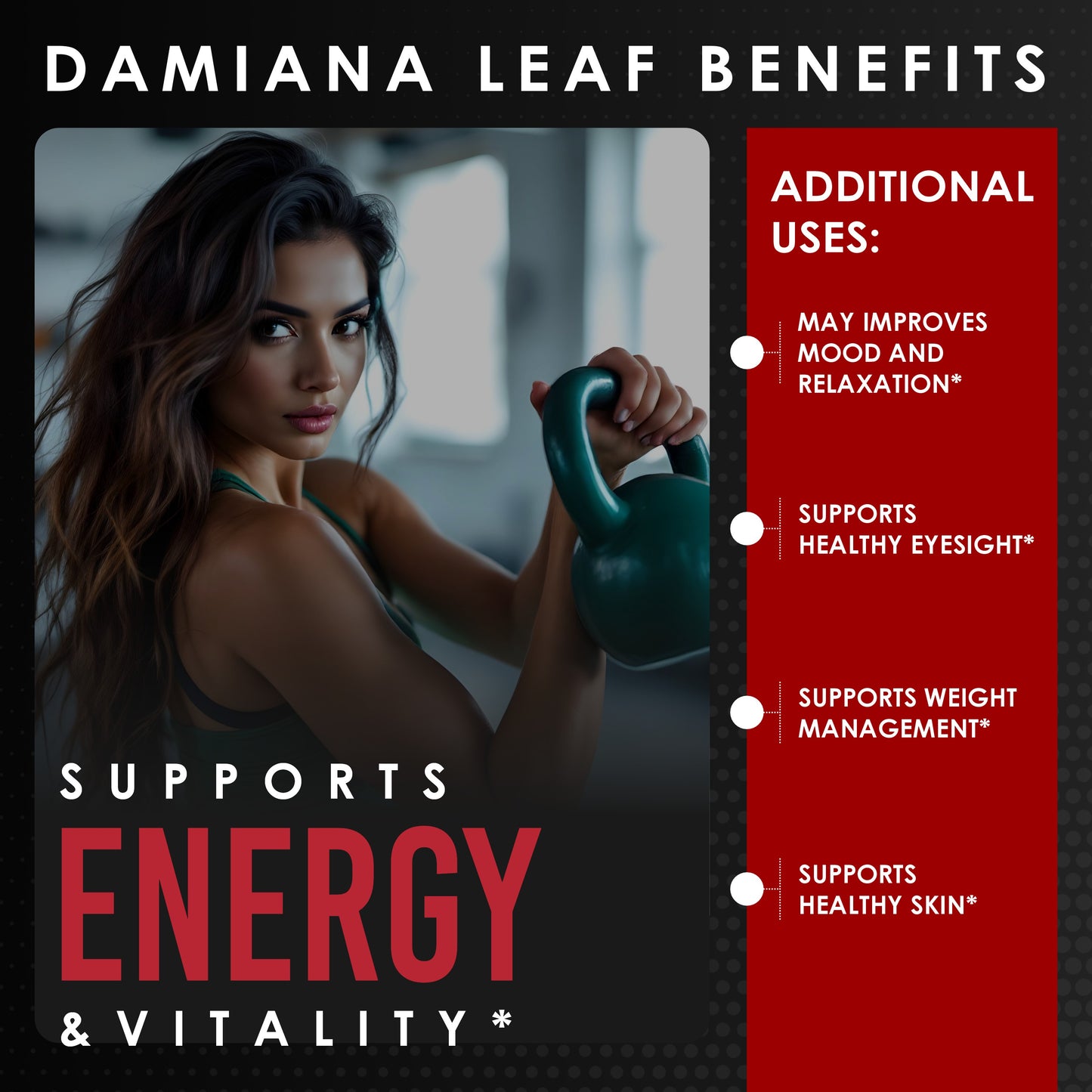 Damiana Leaf Extract Powder 120 Capsules