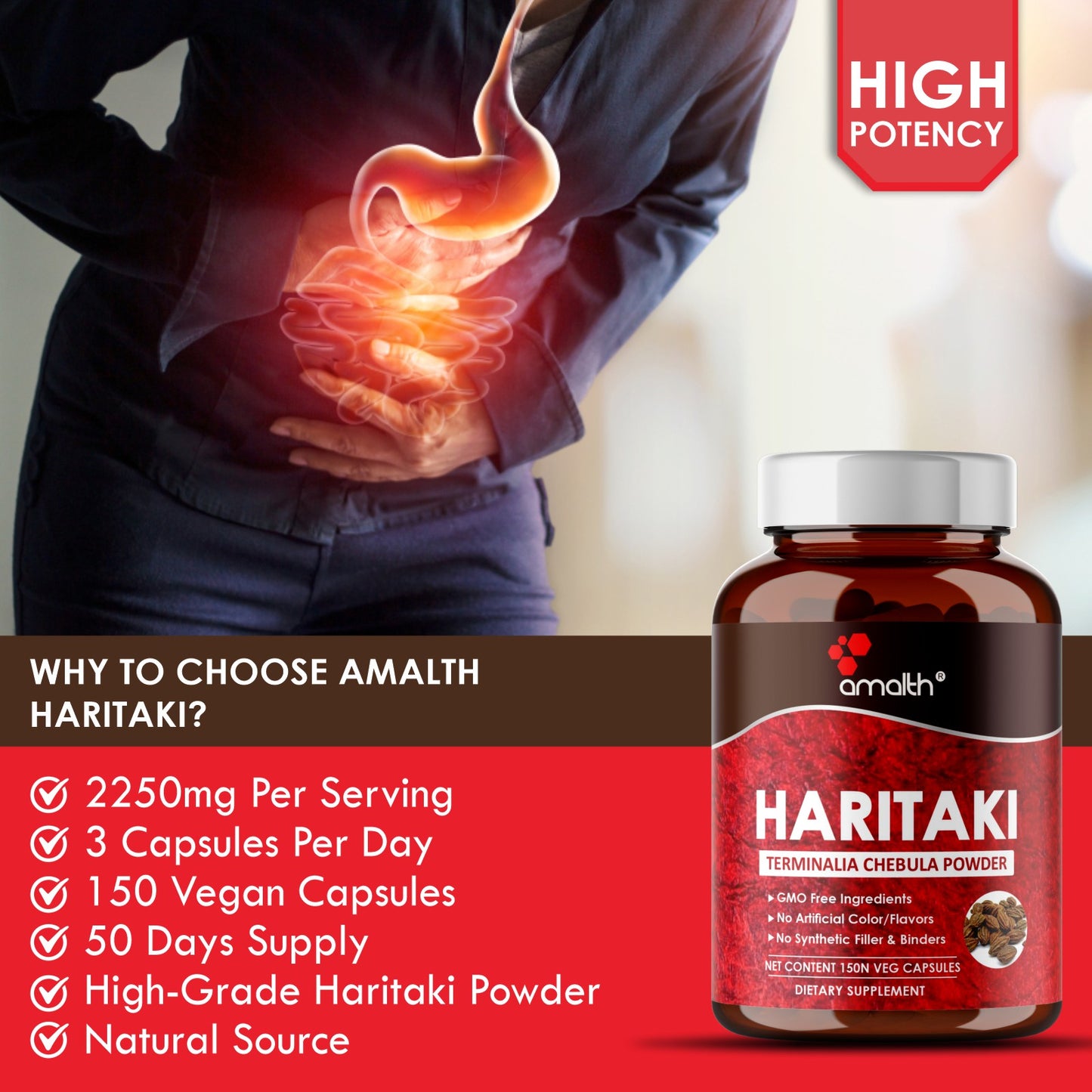 Haritaki Powder 150 Capsules