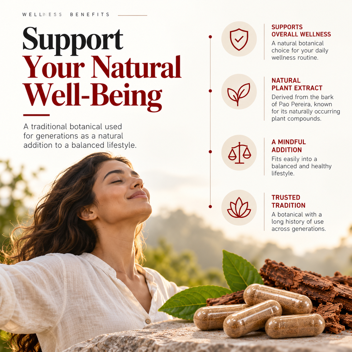 Amalth Pao Pereira Bark Extract as part of a daily wellness routine
