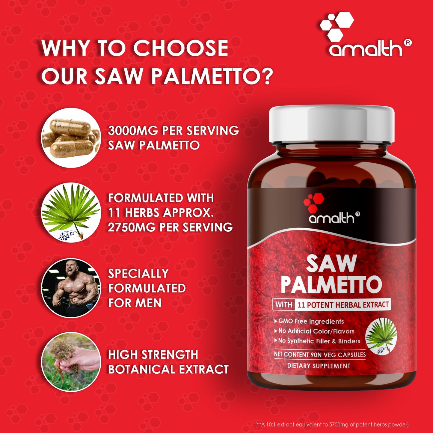 Saw Palmetto Extract Powder 90 Capsule