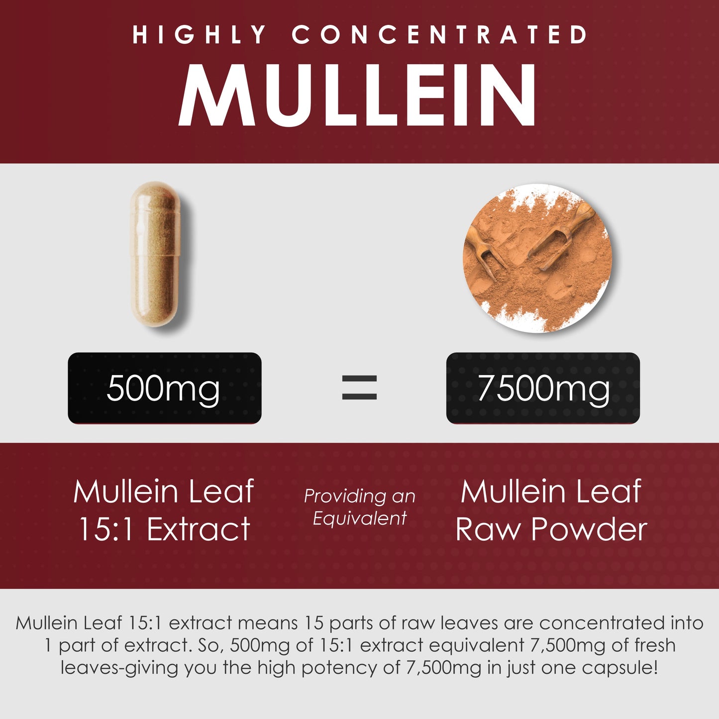 Mullein Extract 120 Veg Capsules