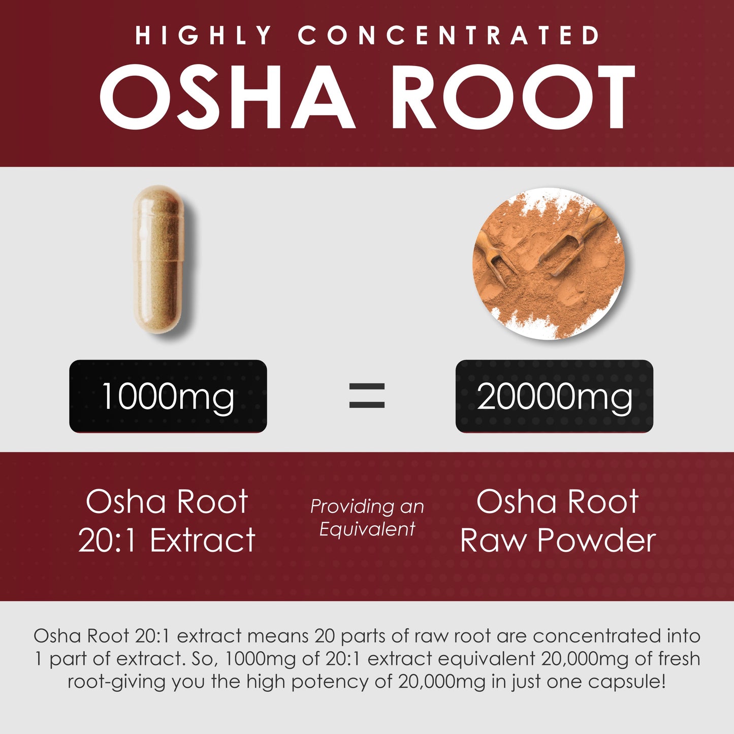 Osha Root Extract Powder 120 Capsules