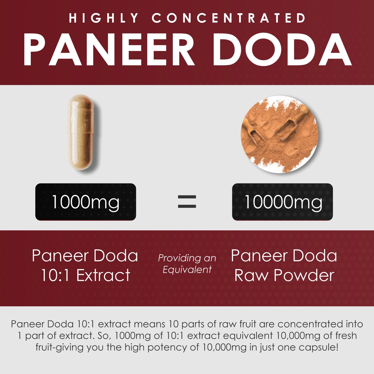 Paneer Doda Extract Powder 120 Capsules