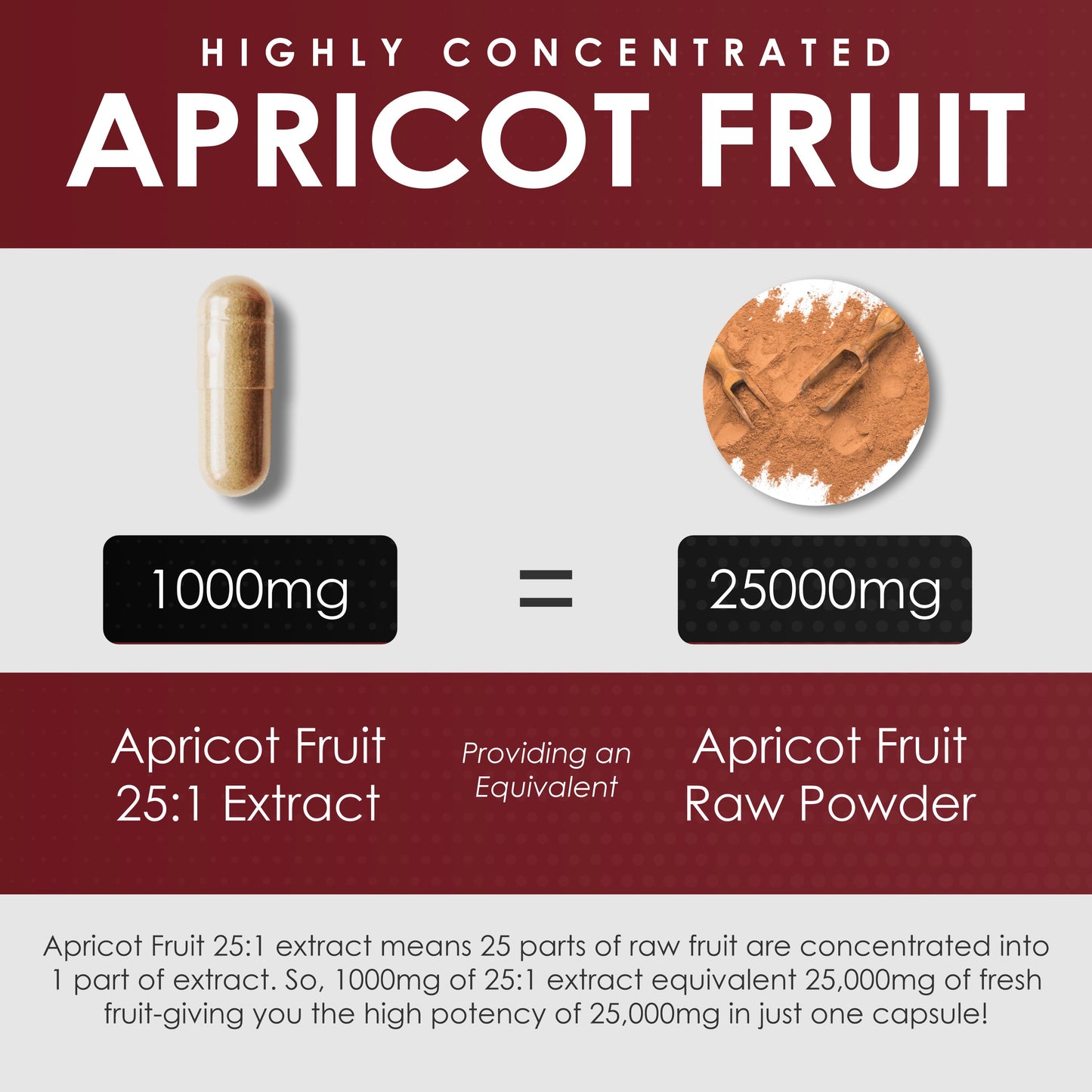 Apricot extract powder 120 veggie capsules