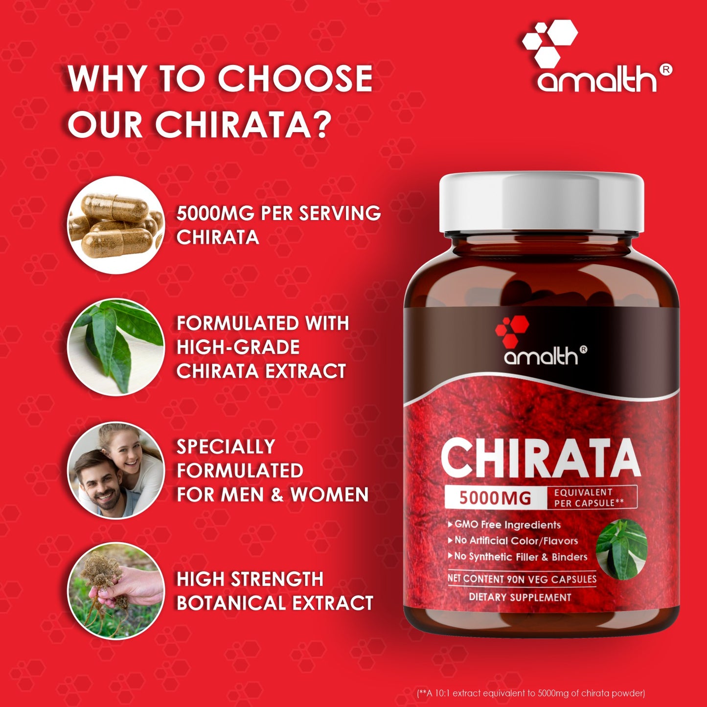 Chirata Extract Powder 90 Capsules