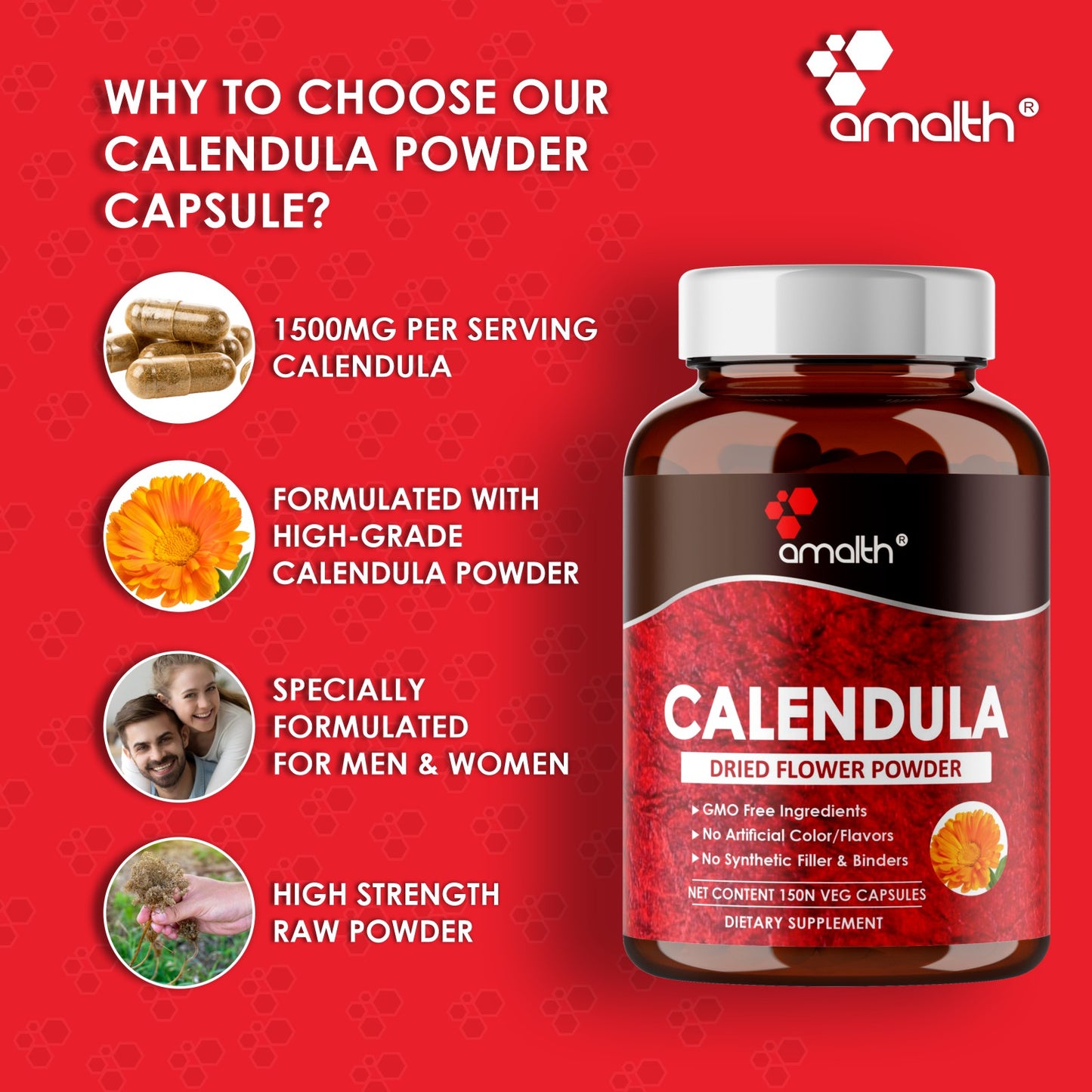 Marigold Powder 150 Capsules