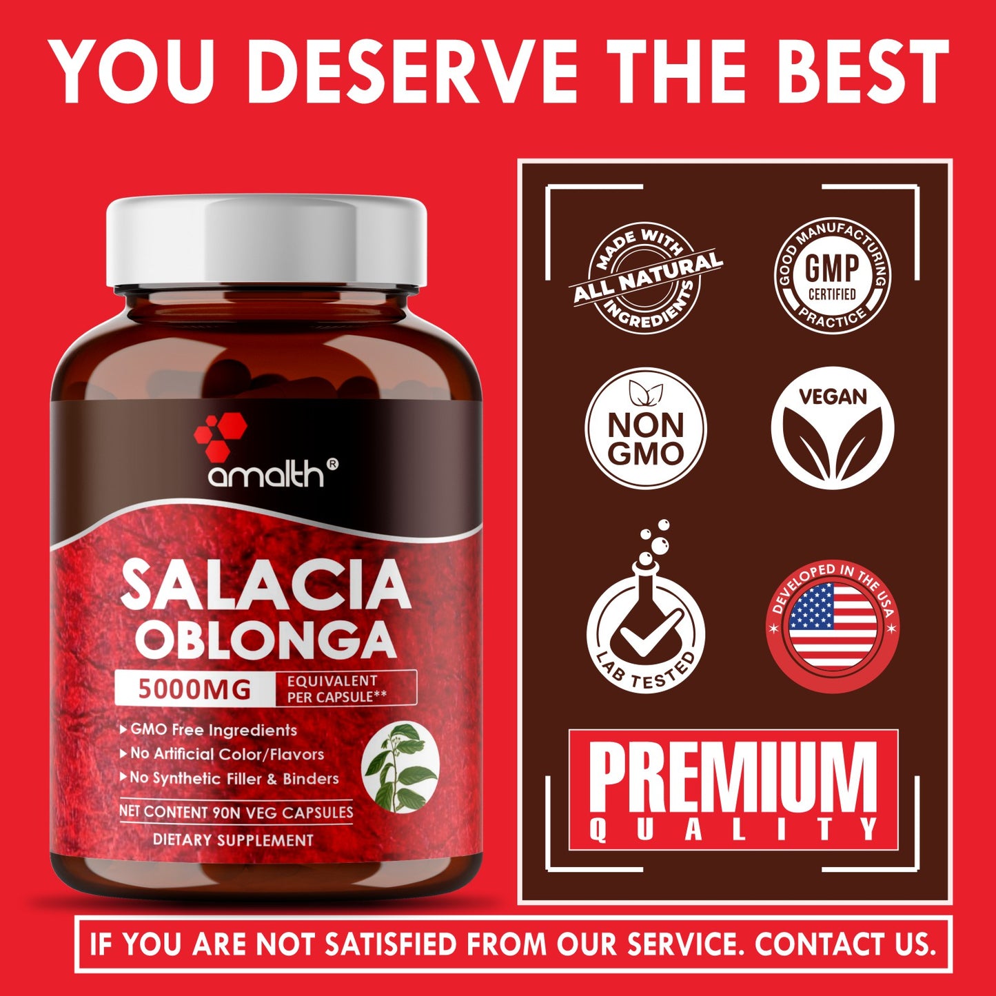 Salacia Oblonga Extract Powder 90 Capsules