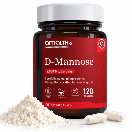Amalth D-Mannose bottle, 2,000mg per serving, 120 veg capsules