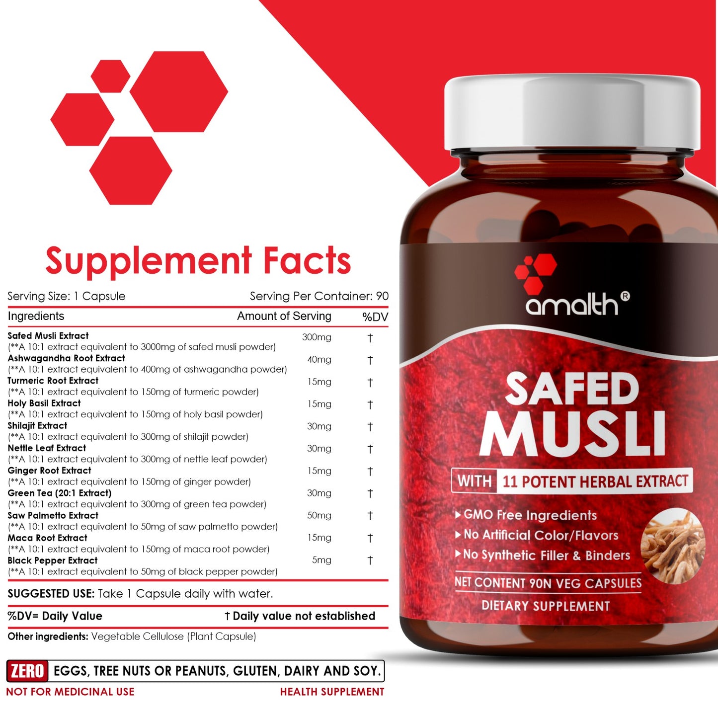 Safed Musli Extract Powder 90 Capsules