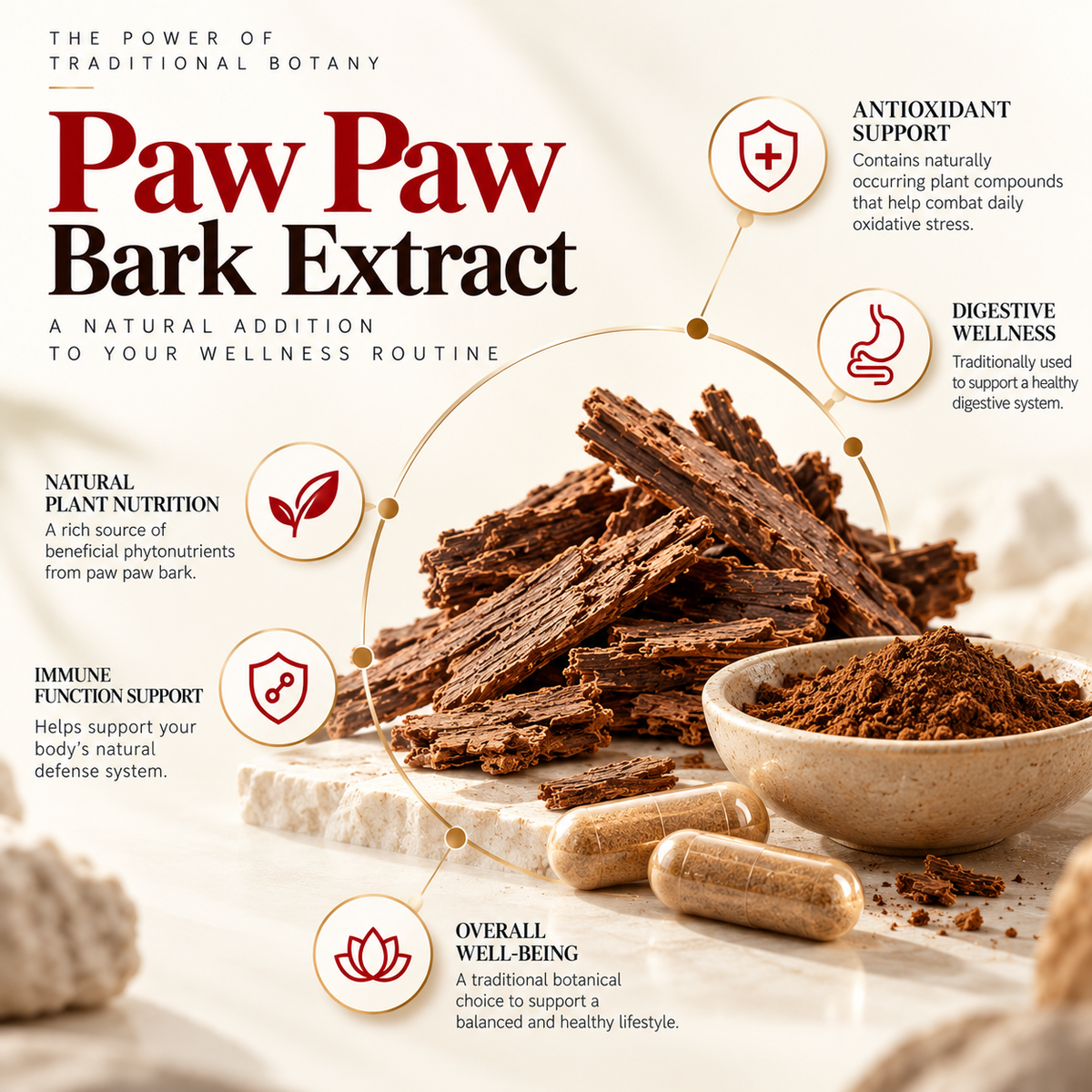 Paw Paw 10:1 Extract (Asimina triloba, bark), the ingredient in Amalth Paw Paw Bark Extract