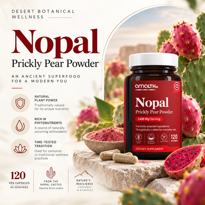Amalth Nopal Prickly Pear Powder bottle with vegan capsules