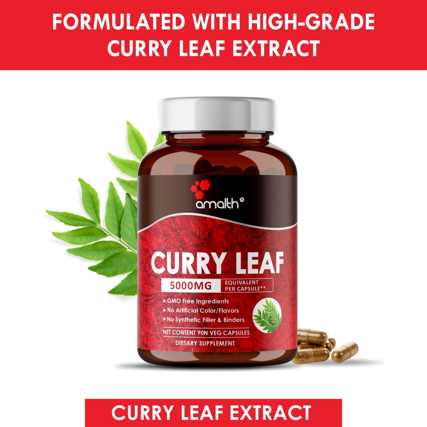 Curry Leaf Extract Powder 90 Capsules