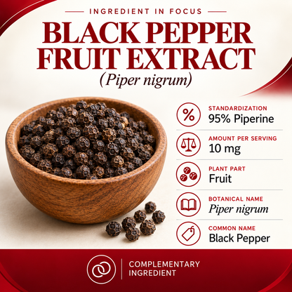 Black pepper fruit extract (Piper nigrum), included in Amalth Sweet Wormwood Extract with Black Pepper