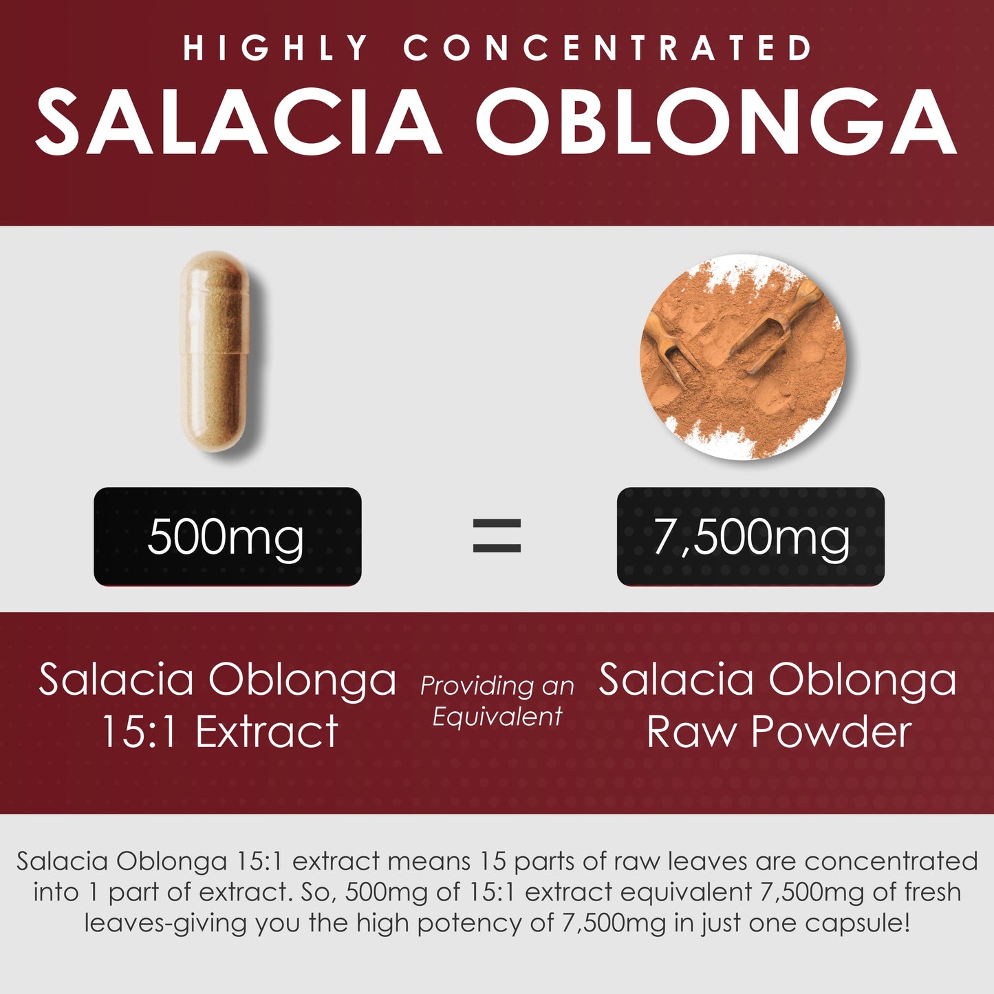 Salacia Oblonga Extract Powder 120 Capsules