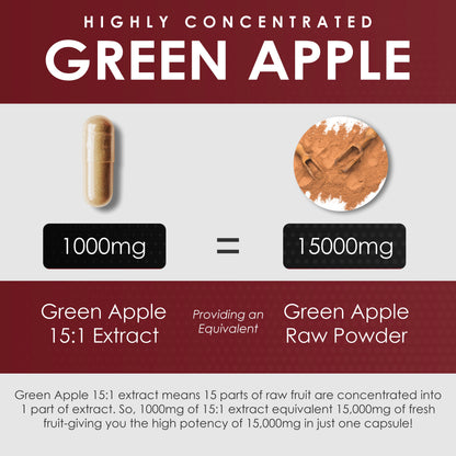 Green Apple Extract Powder 120 Capsules