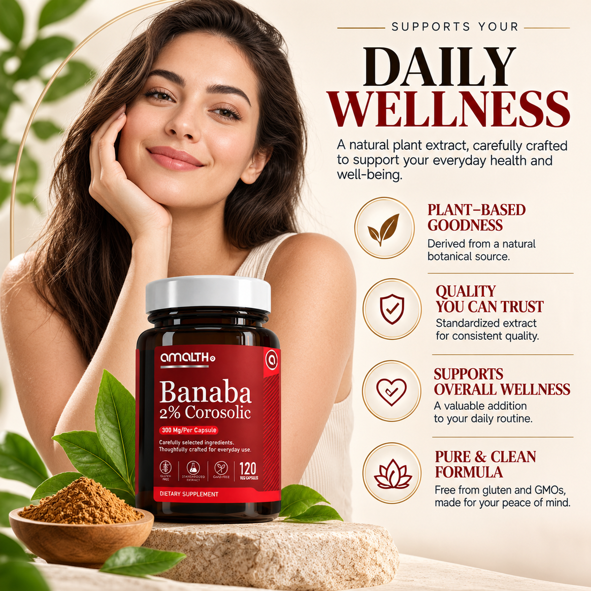 Amalth Banaba Leaf Extract as part of a daily wellness routine