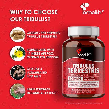Tribulus Terrestris Plus Extract Powder 90 Capsules