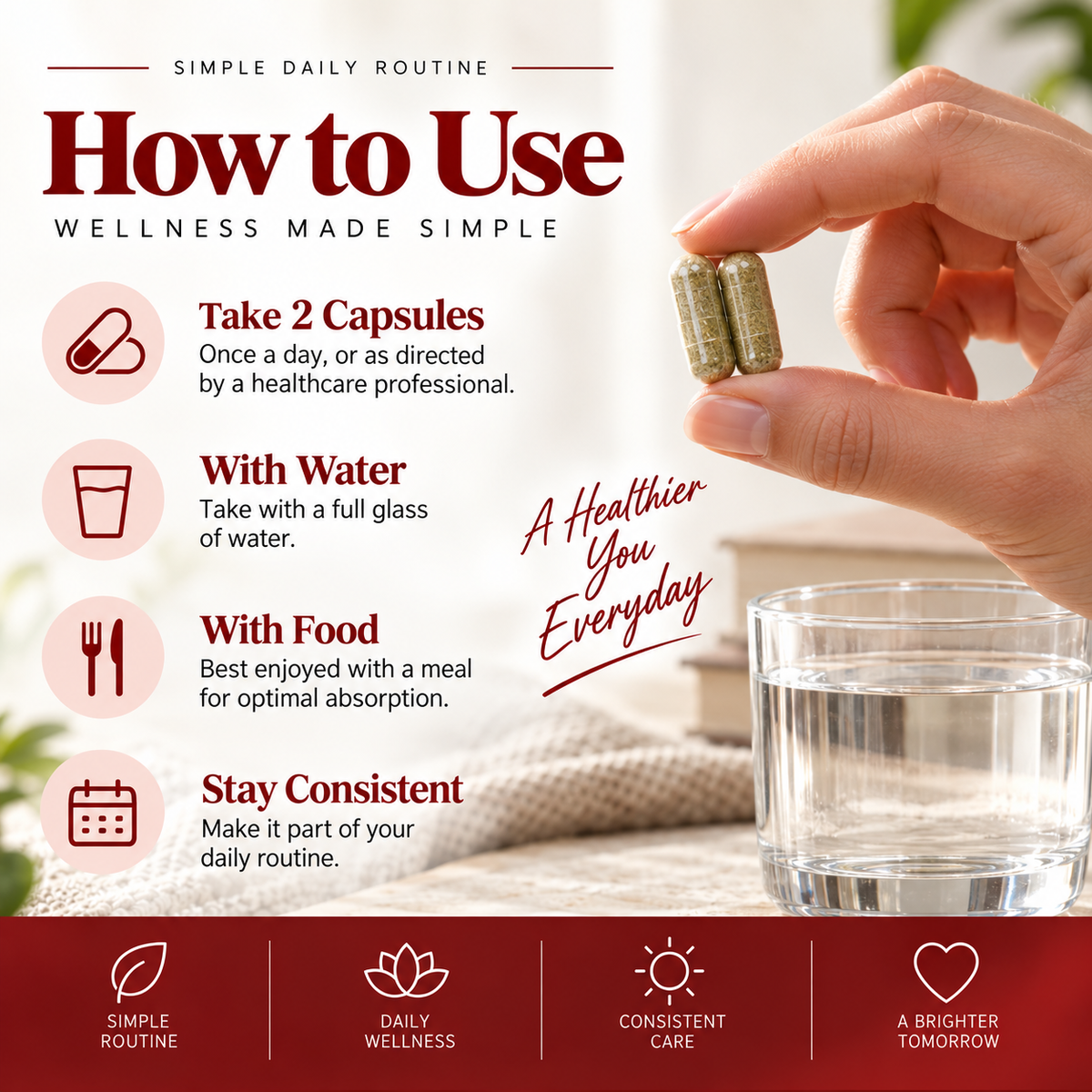 How to take Amalth Artichoke Leaf Extract: 2 capsules daily with water