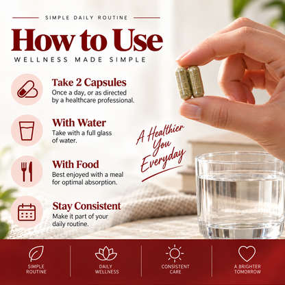 How to take Amalth Artichoke Leaf Extract: 2 capsules daily with water