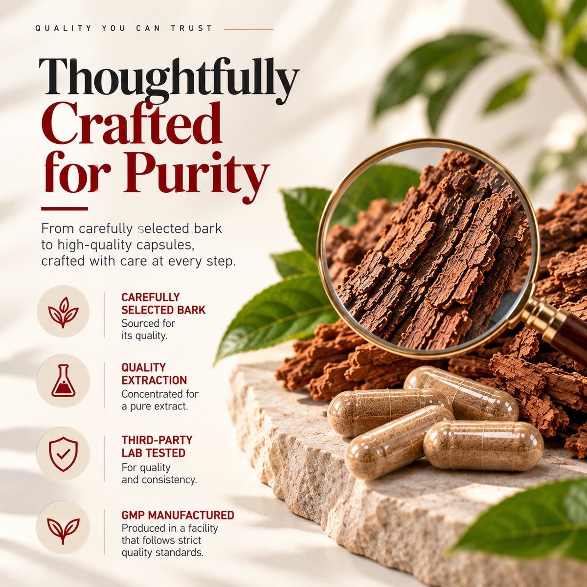 Amalth Pao Pereira Bark Extract: made in a GMP facility and third-party lab tested