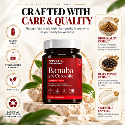 Amalth Banaba Leaf Extract: made in a GMP facility and third-party lab tested