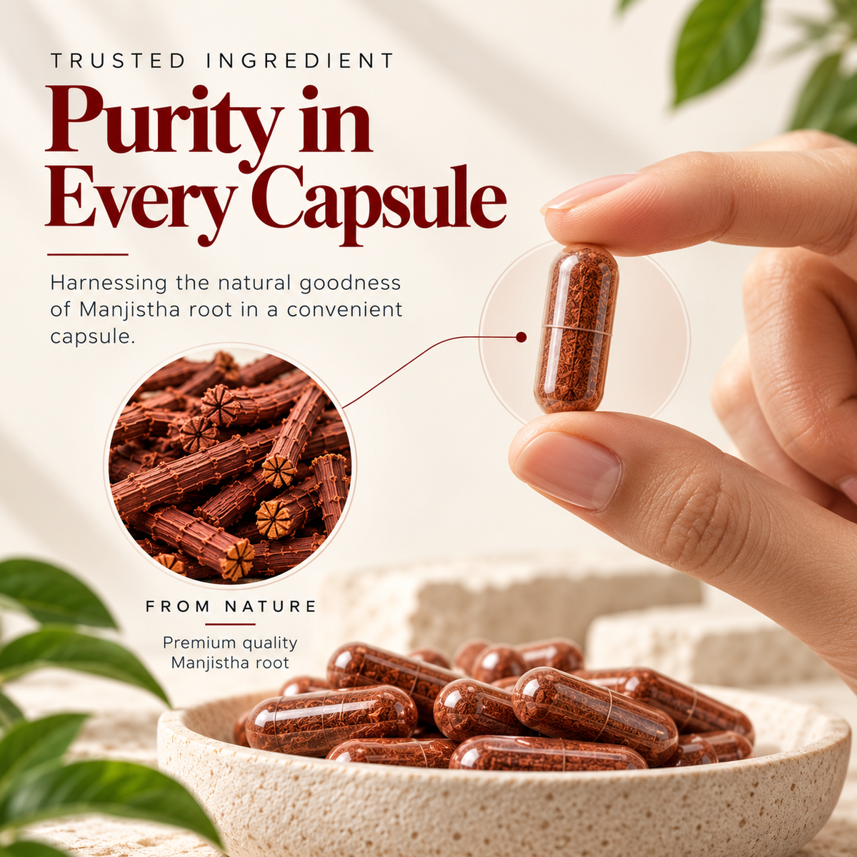 Amalth Manjistha Root Extract supplement facts: 500mg manjistha root 10:1 extract per serving