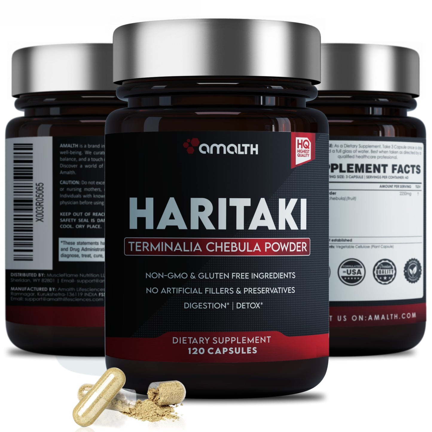 Haritaki Powder 120 Capsules