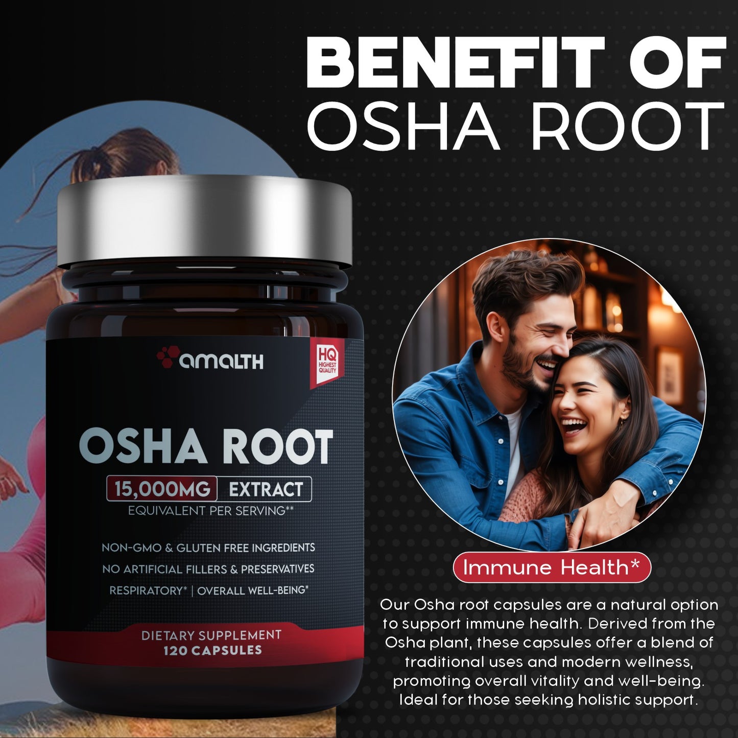 Osha Root Extract Powder 120 Capsules